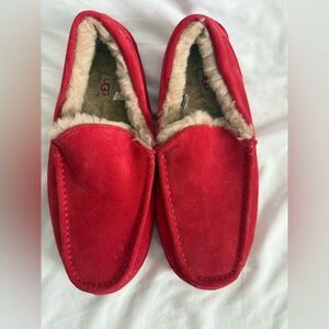 UGG Men's Ascot Samba Red Suede Slippers